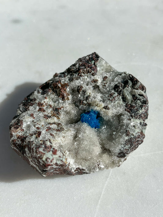 Cavansite Specimen on Zeolite-Basalt Matrix #19