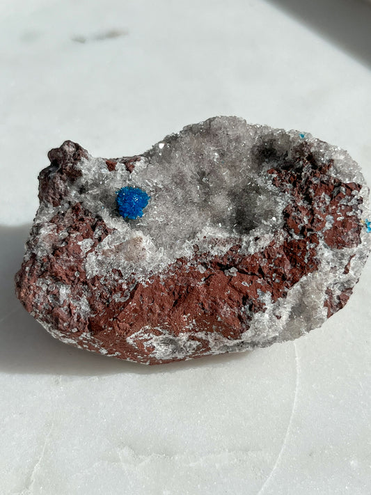 Cavansite Specimen on Zeolite-Basalt Matrix #83