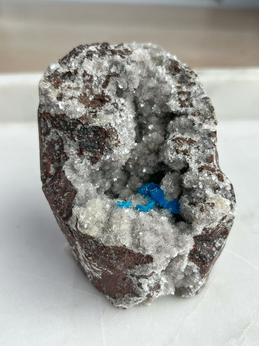 Cavansite Rosette Specimen on Zeolite-Basalt Matrix #54