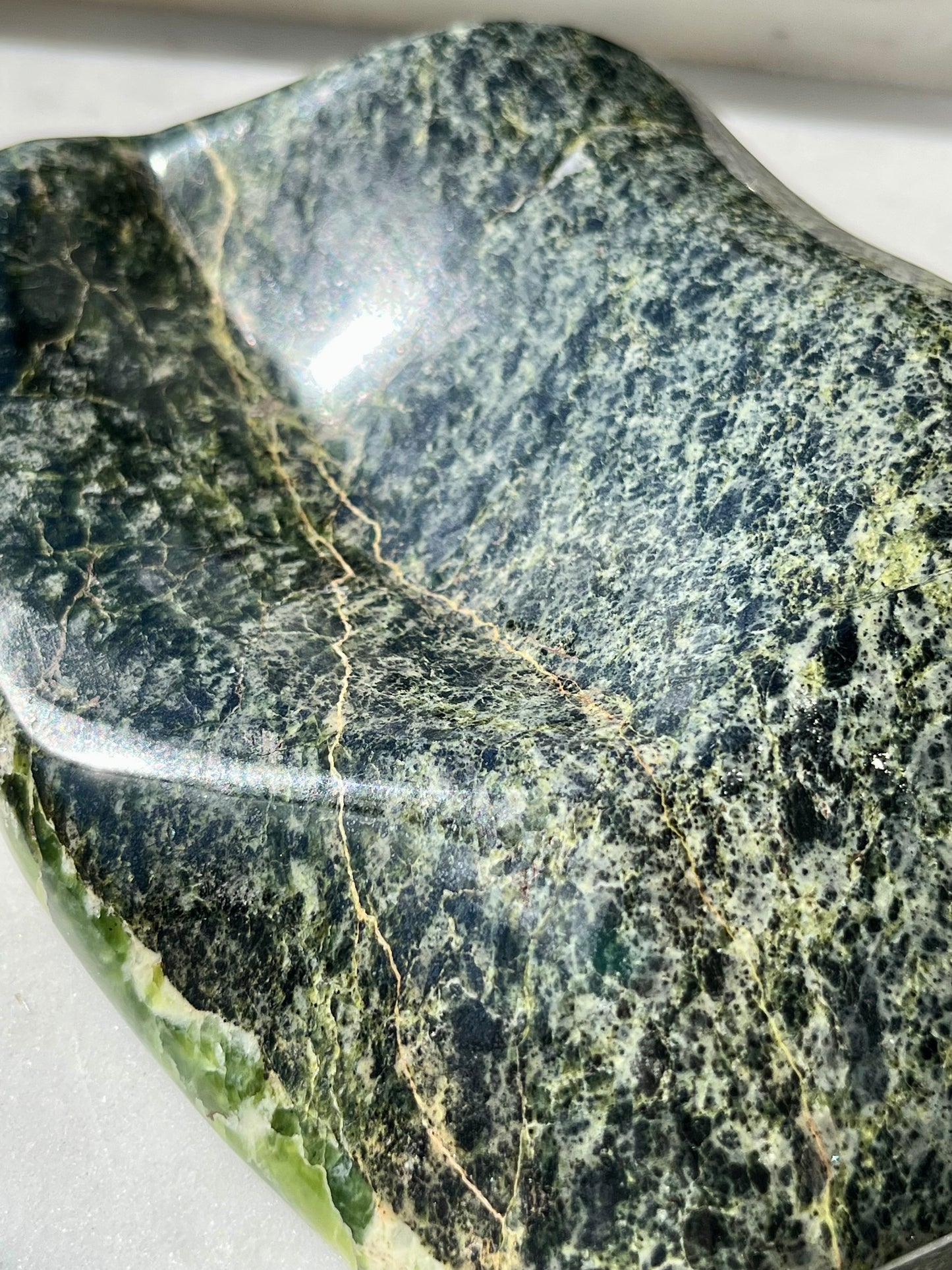 1.69kg High Grade Tremolite & Serpentina Polished Freeform