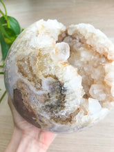 Load image into Gallery viewer, XXL Pink Amethyst Sphere w/Lilac Amethyst &amp; Hematoid Inclusions
