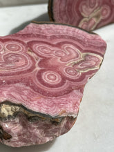 Load image into Gallery viewer, Rare 1980s Rhodochrosite Stalactite Eye Slab Pair
