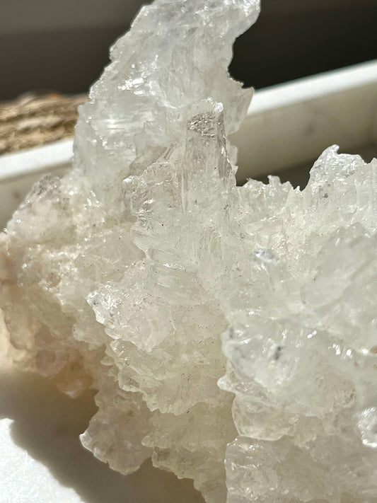 Natural Etched Selenite Cluster #4