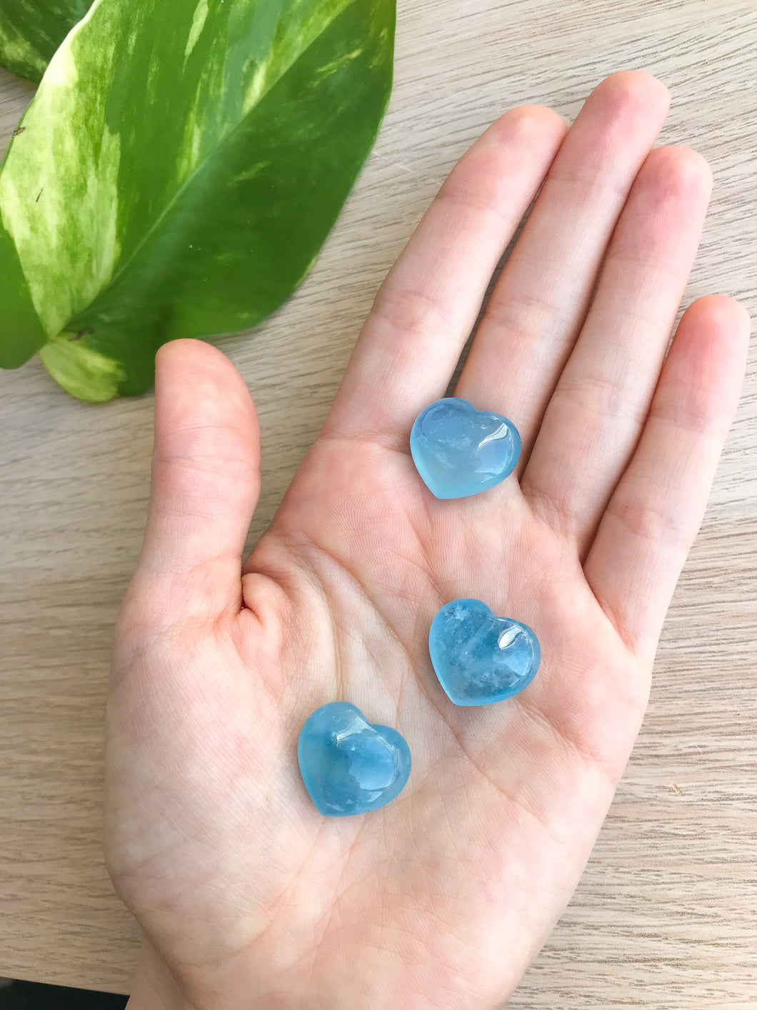 Gemmy Aquamarine Heart Carving