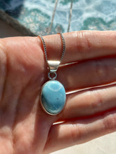 Load image into Gallery viewer, ‘Irene’ Larimar Sterling Silver Pendant #6
