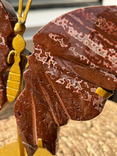 Load image into Gallery viewer, Indonesian Red Orbicular Jasper Butterfly Wings on Stand #4
