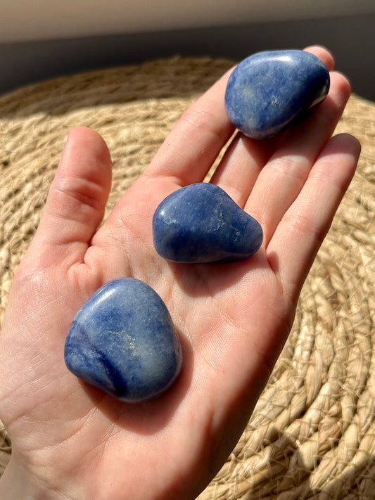 Blue Quartz (Blue Aventurine) Tumbled Stone
