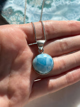 Load image into Gallery viewer, ‘Peace’ A+ Grade Larimar Sterling Silver Pendant #6
