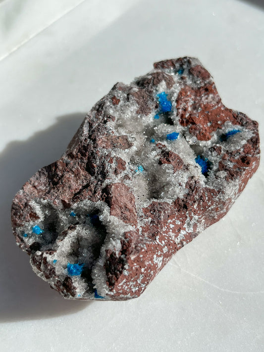 Cavansite Specimen on Zeolite-Basalt Matrix #43