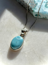 Load image into Gallery viewer, ‘Irene’ Larimar Sterling Silver Pendant #6
