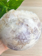 Load image into Gallery viewer, XXL Pink Amethyst Sphere w/Lilac Amethyst &amp; Hematoid Inclusions
