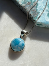 Load image into Gallery viewer, ‘Peace’ A+ Grade Larimar Sterling Silver Pendant #6
